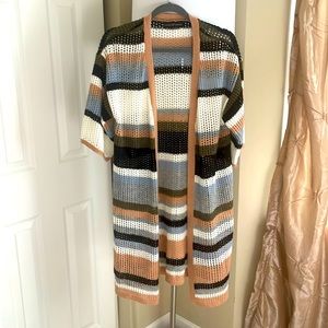 Long short sleeve cardigan